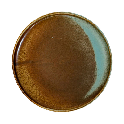 Teller flach rund 28,5 cm _Escura brown_green__top